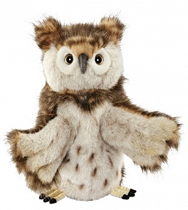 Мягкая игрушка - Сова, игрушка на руку, 34 см. (Hansa, 7159)